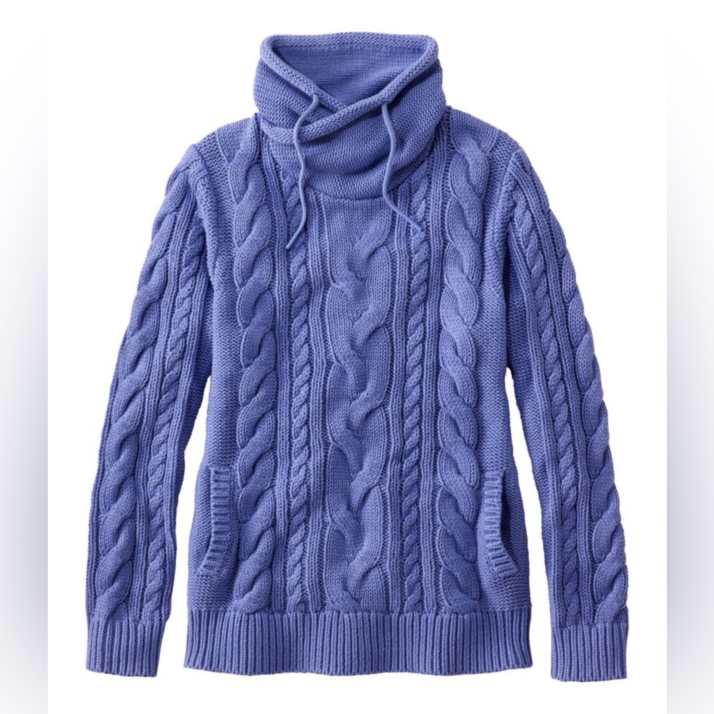 LL Bean Women's Double L® Mixed-Cable Sweater, Funnelneck